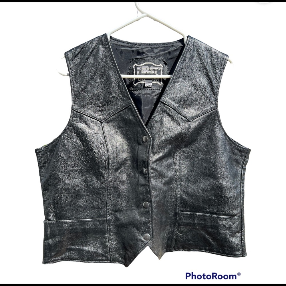 Genuine Leather Vest XL